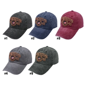 Vintage San Francisco 1846 baseball cap with American flag embroidery in five retro colors
