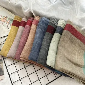 Women's Retro Wool Acrylic Blend Scarf Vintage Dirty Dye Plaid Striped Lightweight Shawl With Tassels Soft Warm Winter Wrap For Daily Commuting Women Accessories
