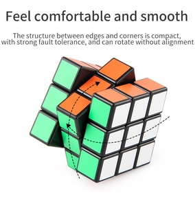 Macro view of 3x3 speed cube showing high fault-tolerant rotating mechanism and smooth structure