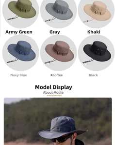Detail view of breathable sun hat features adjustable chin strap and side metal eyelets