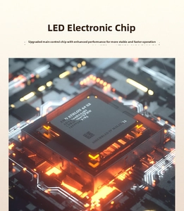 Macro view of the high-precision LED electronic movement chip with integrated circuit