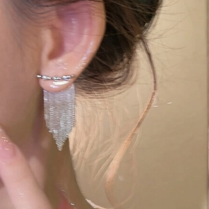 Élégantes boucles d'oreilles pampilles plaquées or 14K avec zircons pour femme
