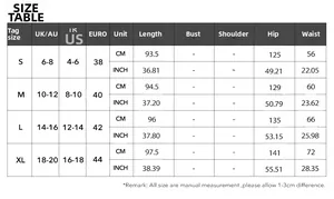 Comprehensive size chart for leisure solid color lace-up midi skirt showing CM and INCH