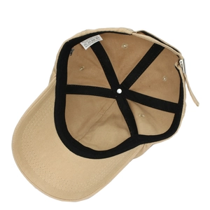 Khaki Baumwoll-Baseballkappe mit Stickerei und atmungsaktivem Innenfutter für Damen