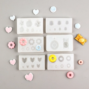 Miniature food silicone molds for DIY clay and resin crafts with various shapes