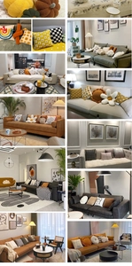 Detailed collage of plush decorative pillows in various shapes and trendy colors