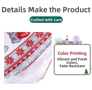 Detail view of anti-slip backing and snowflake pattern on Christmas toilet cover mat