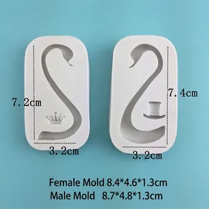 3D swan neck silicone mold for fondant and chocolate cake decoration DIY craft