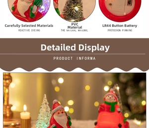 Detail of Christmas car light with PVC material and LR44 battery compartment view