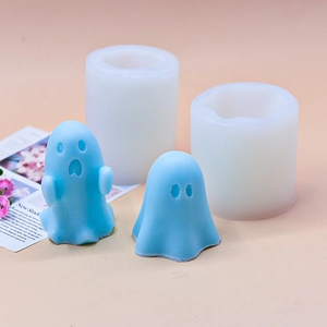 Ghost silicone mold set for DIY handmade soap and candles with cute spirit shapes