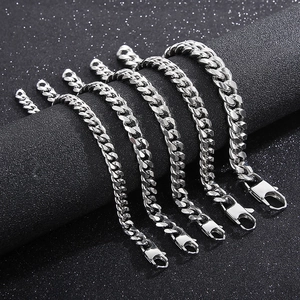 Minimalist Cuban Link Bracelet Stainless Steel High Polished Curb Chain Jewelry For Men Women Fashion Gift