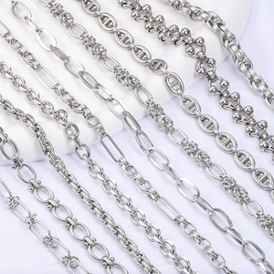 Chaînes De Fabrication De Bijoux DIY En Acier Inoxydable Plusieurs Styles Pour Collier Bracelet Accessoires Artisanaux