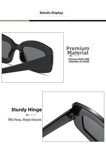 Detail view of large frame sunglasses showing durable metal hinges and thick nose pads