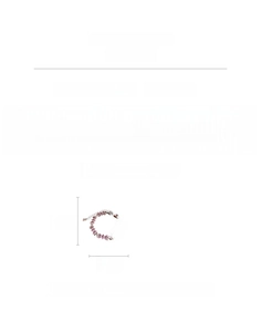 Detail showing dimensions of pink zircon bracelet made of copper with 15.4g weight