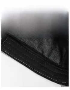 Close-up of a wide moisture-wicking sweatband inside a breathable flat top sun hat