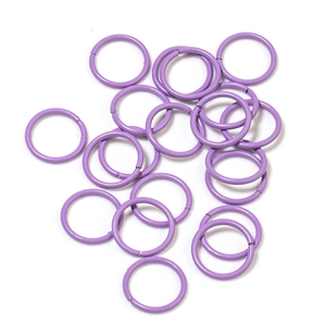 Purple macaron painted open jump rings for DIY jewelry making and connection