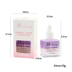 Huile cuticule bicolore professionnelle pour réparation et hydratation en flacon 15ml