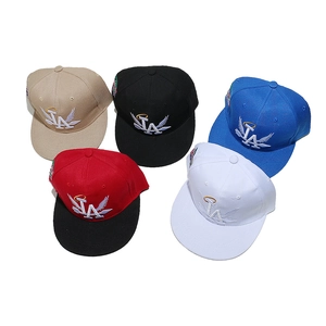 Snapback-Caps mit LA-Flügel-Stickerei in fünf Farben wie Schwarz und Khaki-Braun