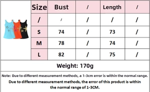 Detailed size guide table for women's sequin mini dress with bust and length measurements