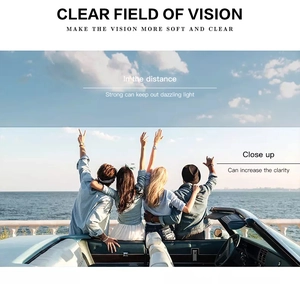 Clear field of vision demonstration for retro blue light blocking glasses in outdoor setting