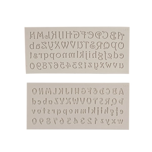 Artistic letter and number silicone mold for cake fondant and chocolate decoration