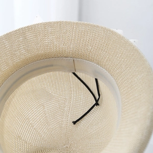 Chapeau de soleil de plage pour femme avec bandeau et cordon de serrage interne