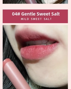 Lipstick swatch of mild sweet salt shade showing soft matte finish on lips