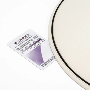 Foldable beige UV protection sun visor hat with functional UV sensor card demonstration