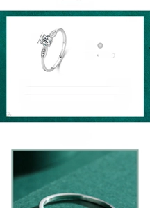 Detail showing 5mm cubic zirconia setting and S925 sterling silver hallmark on ring