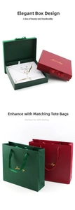 Detailed view of square jewelry gift boxes and matching bags with gold Jewelry logo