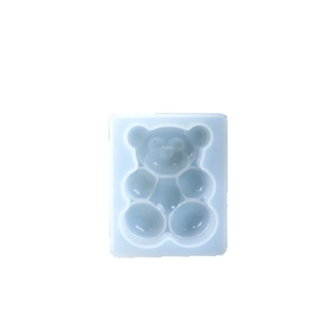 3D cartoon bear silicone mold for DIY crystal epoxy resin and scented plaster crafts