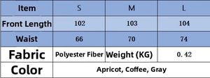 Tableau des tailles détaillé pour pantalons larges à la mode en S, M, L avec mesures