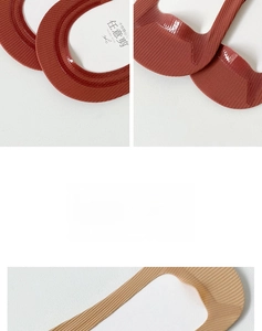Detailed view of non-slip silicone heel and seamless raw-cut edges on low cut liner socks