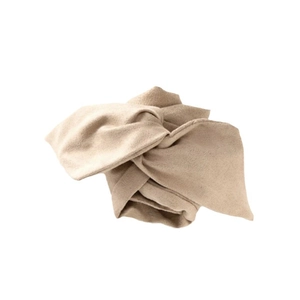Japanese retro beige fabric wire hair tie for low ponytail and bun styling