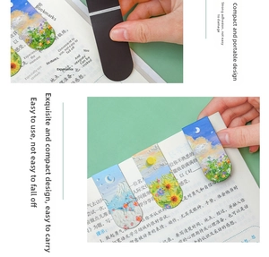 Detail of oil painting magnetic bookmark with embossed texture on book page