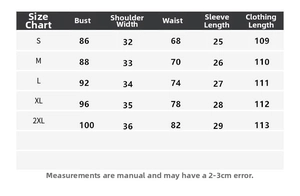 Size chart for luxury mesh embroidered dress showing bust and waist measurements