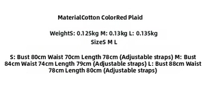 Détail du tissu en coton à carreaux rouges et bretelles ajustables sur la robe d'été