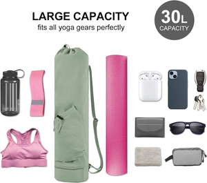 Bolsa de yoga de 30L con gran capacidad para guardar esterilla, equipo y accesorios