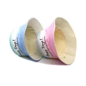Kids gradient tie-dye bucket hat with Happy Days print for sun protection and outdoor casual wear