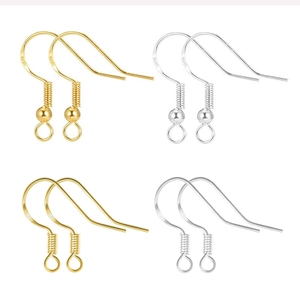 Ganci per orecchini S925 placcati argento e oro in stili minimalisti per gioielli DIY