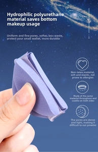 Detail of soft non-latex makeup sponge showing high-density pores and bouncy texture