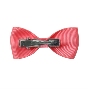 Pink ribbon bow hair clip for children with high-quality metal alligator clip attachment