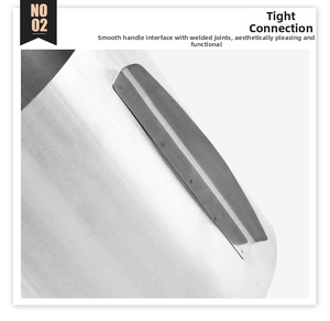 Detail of the smooth welded joint and brushed stainless steel finish of the cake mold