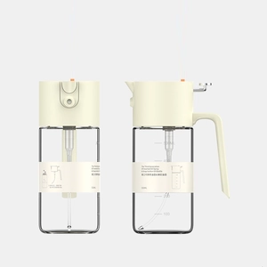 550ml glass oil sprayer and dispenser bottle with cream handle for air fryer cooking