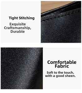 Macro detail of high-quality lychee grain leather with durable tight stitching craft
