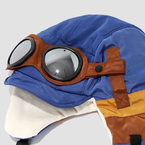 Winter-Fliegermütze für Kinder mit Schutzbrille und warmem Teddyfell-Futter