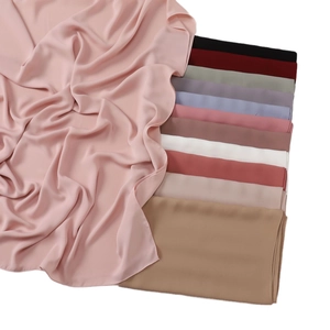 Satin silk headscarves collection in multiple solid colors with soft smooth texture