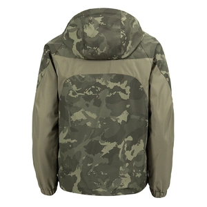 Outdoor windjack met capuchon voor heren in camouflage-dessin met achteraanzicht