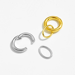 S925 sterling silver DIY jewelry findings including gold and silver open rings