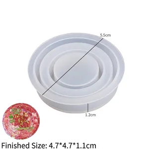 Détails du moule rond en silicone de 5,5 cm pour pendentifs en sable avec dimensions